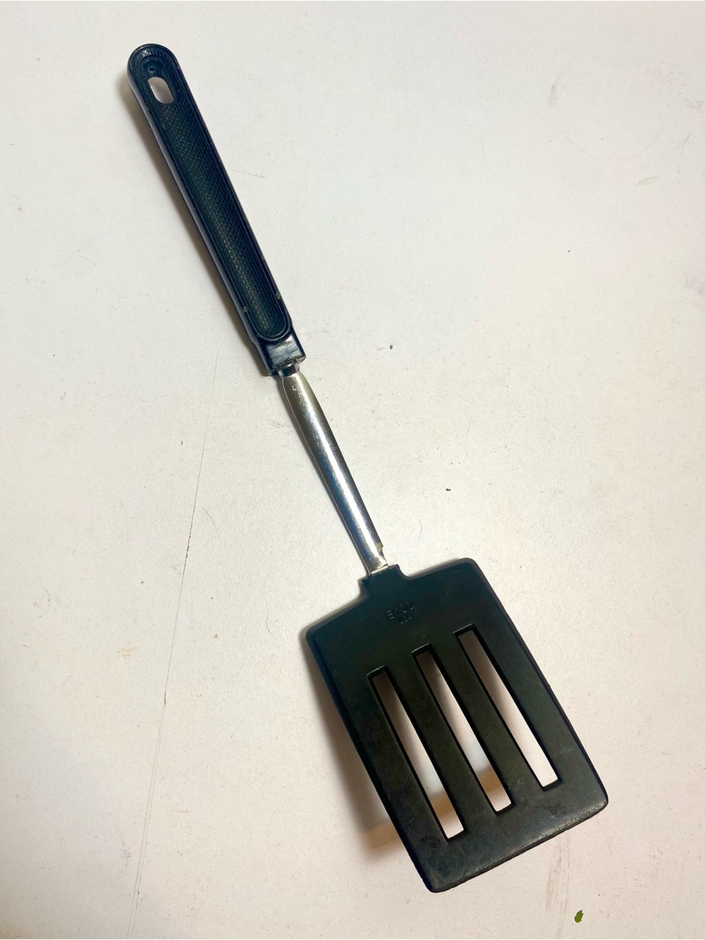 Vintage EKCO USA Black Nylon Slotted Turner 11.5”